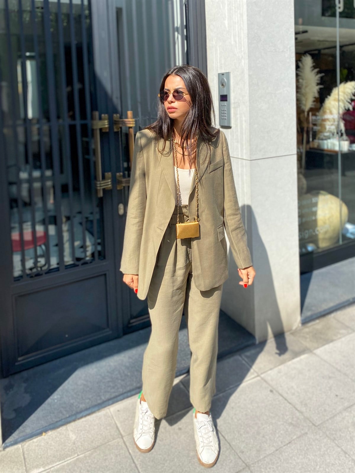 Haki Dökümlü Blazer