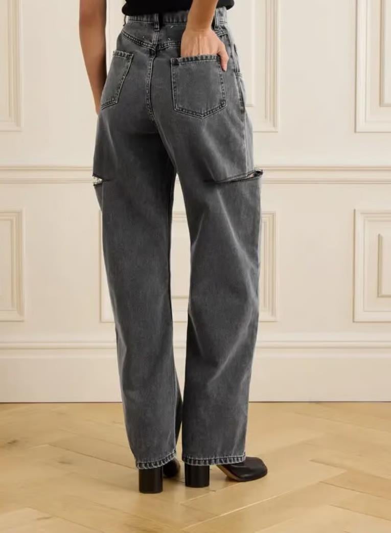 Kesik Detaylı Antrasit Premium Jean