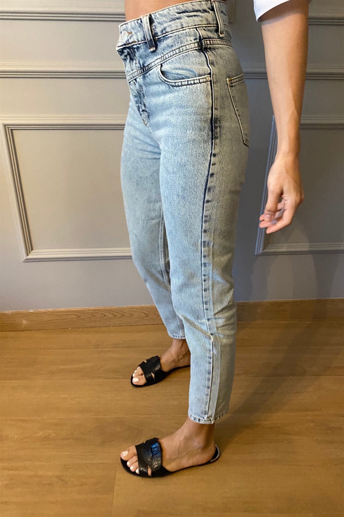 Parça Dikişli Mom Jean