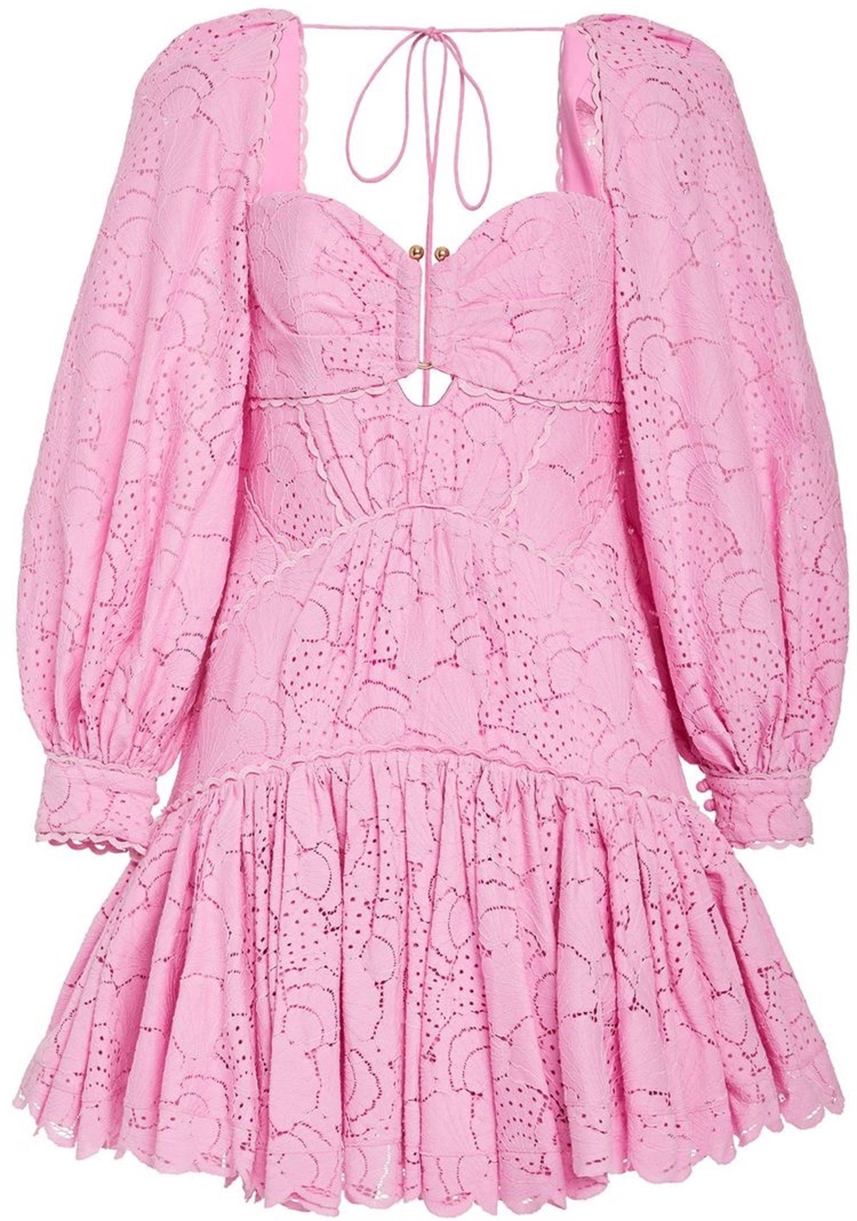 Pembe Tasarım Mini Elbise