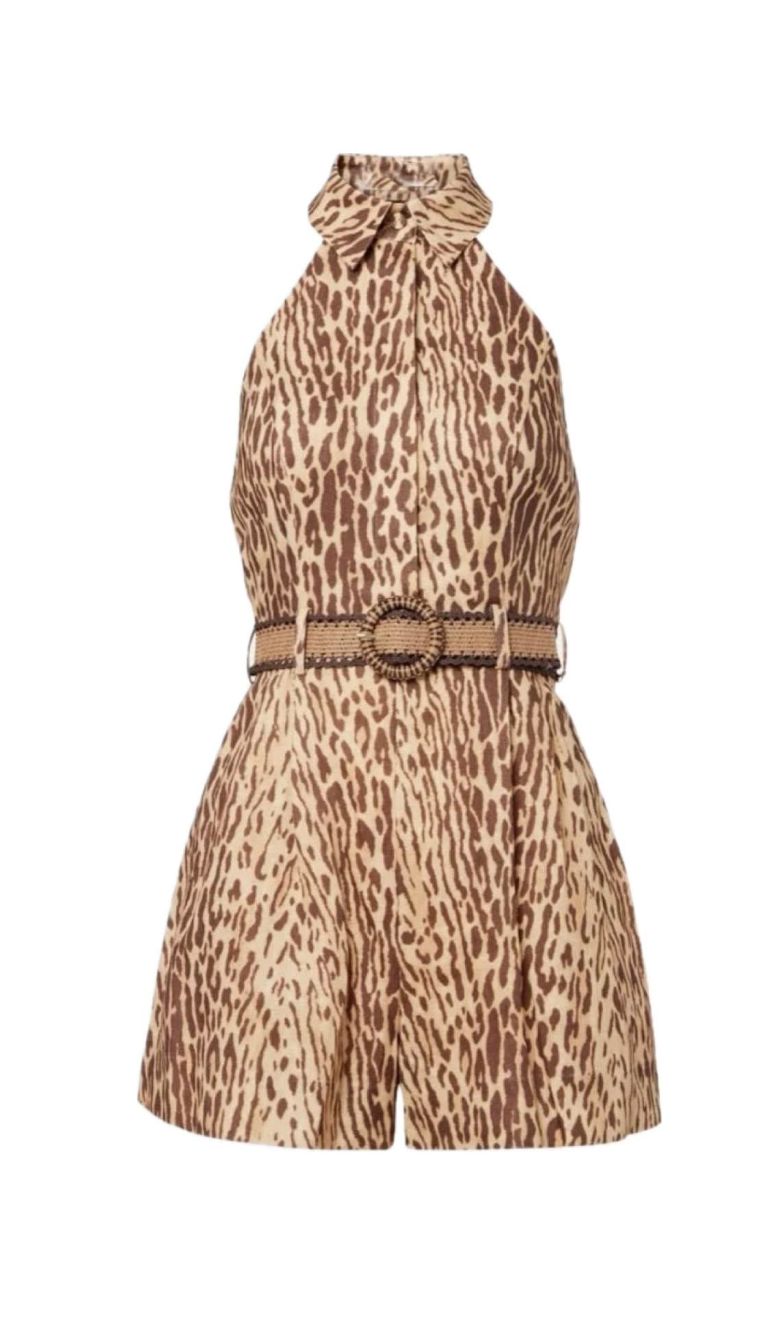 Rattan Kemerli Leoparli Premium Tulum