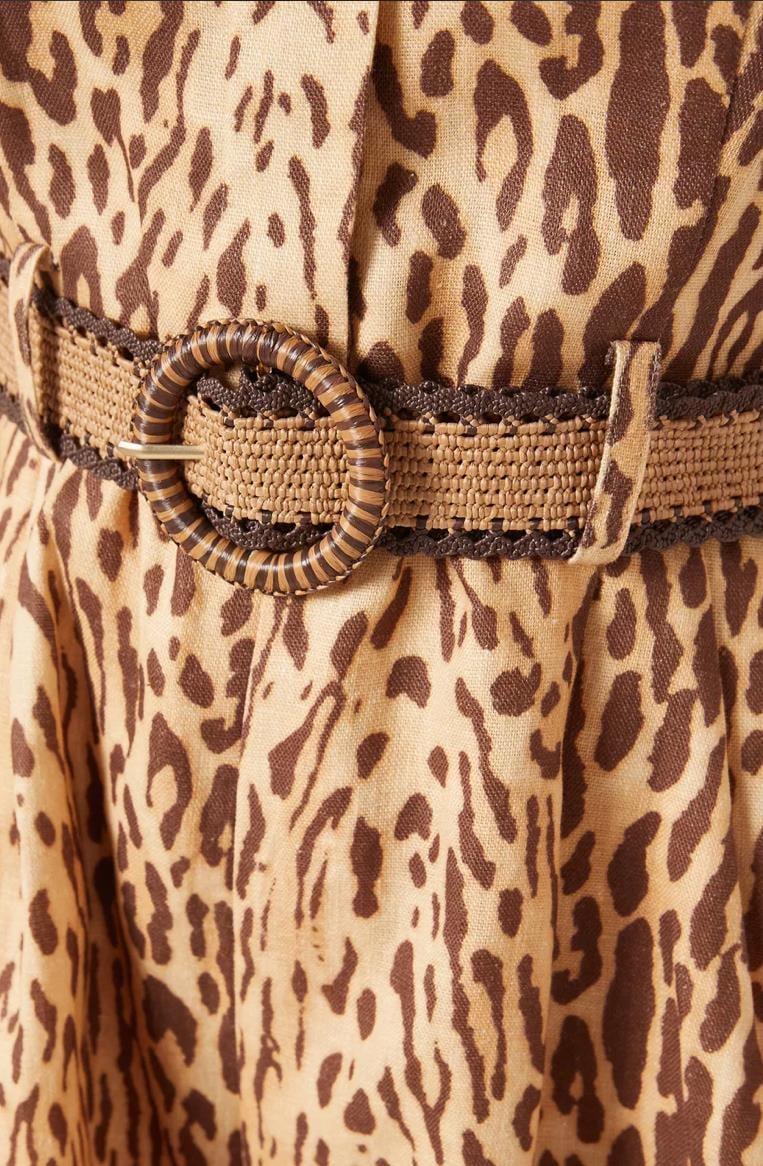 Rattan Kemerli Leoparli Premium Tulum