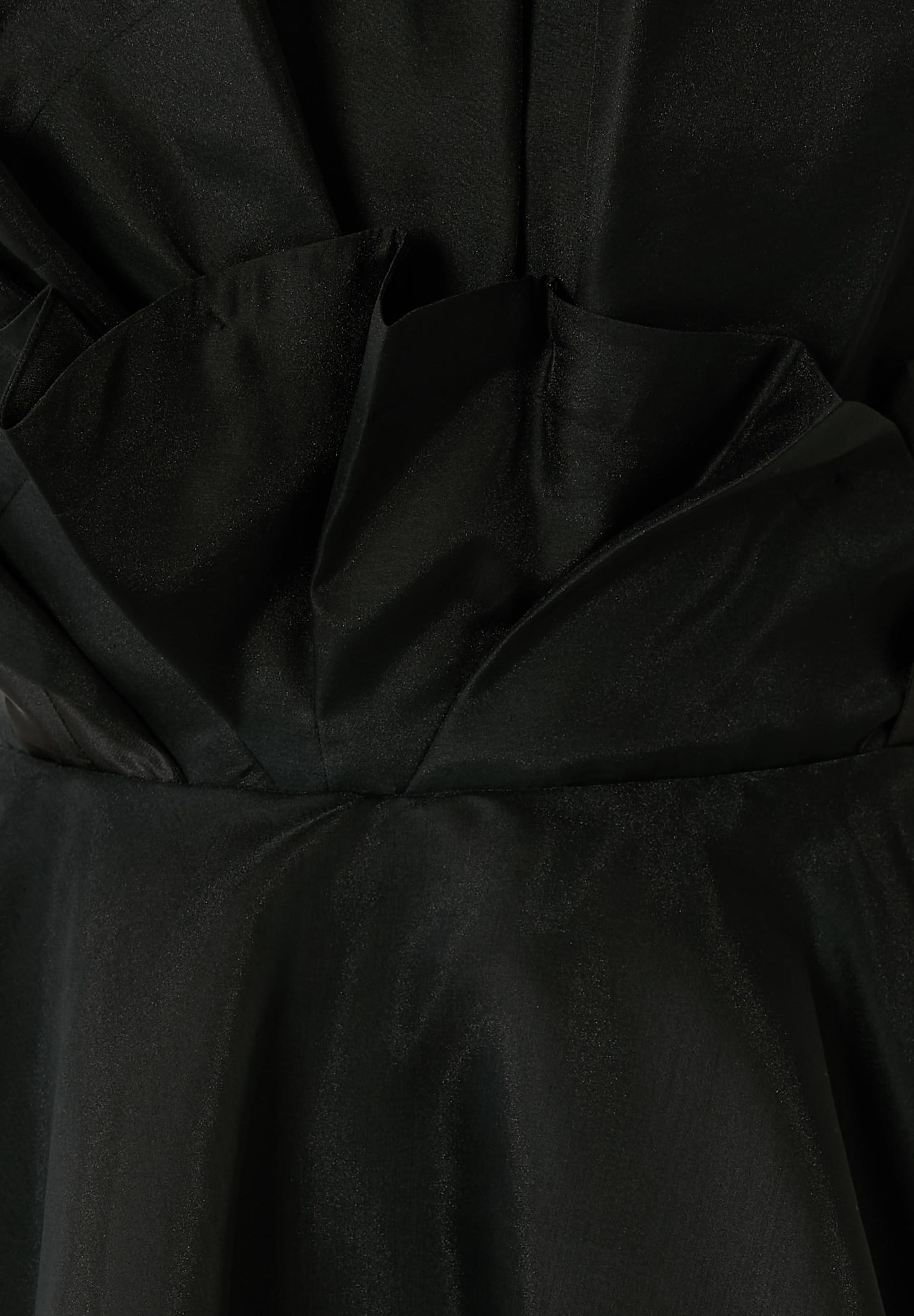 Straplez Siyah Premium Midi Elbise