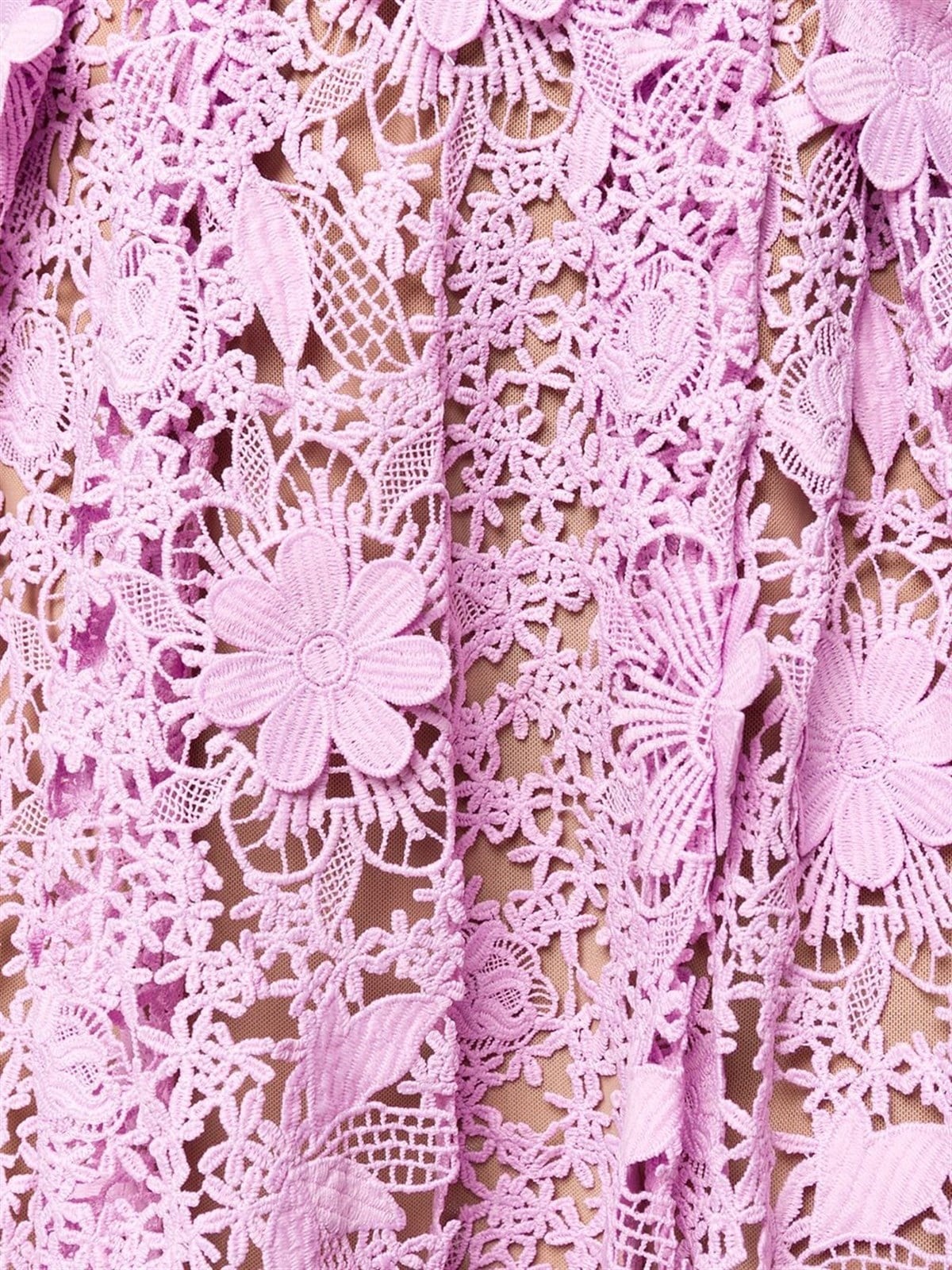 Tamamı Dantel Pembe Tasarım Elbise