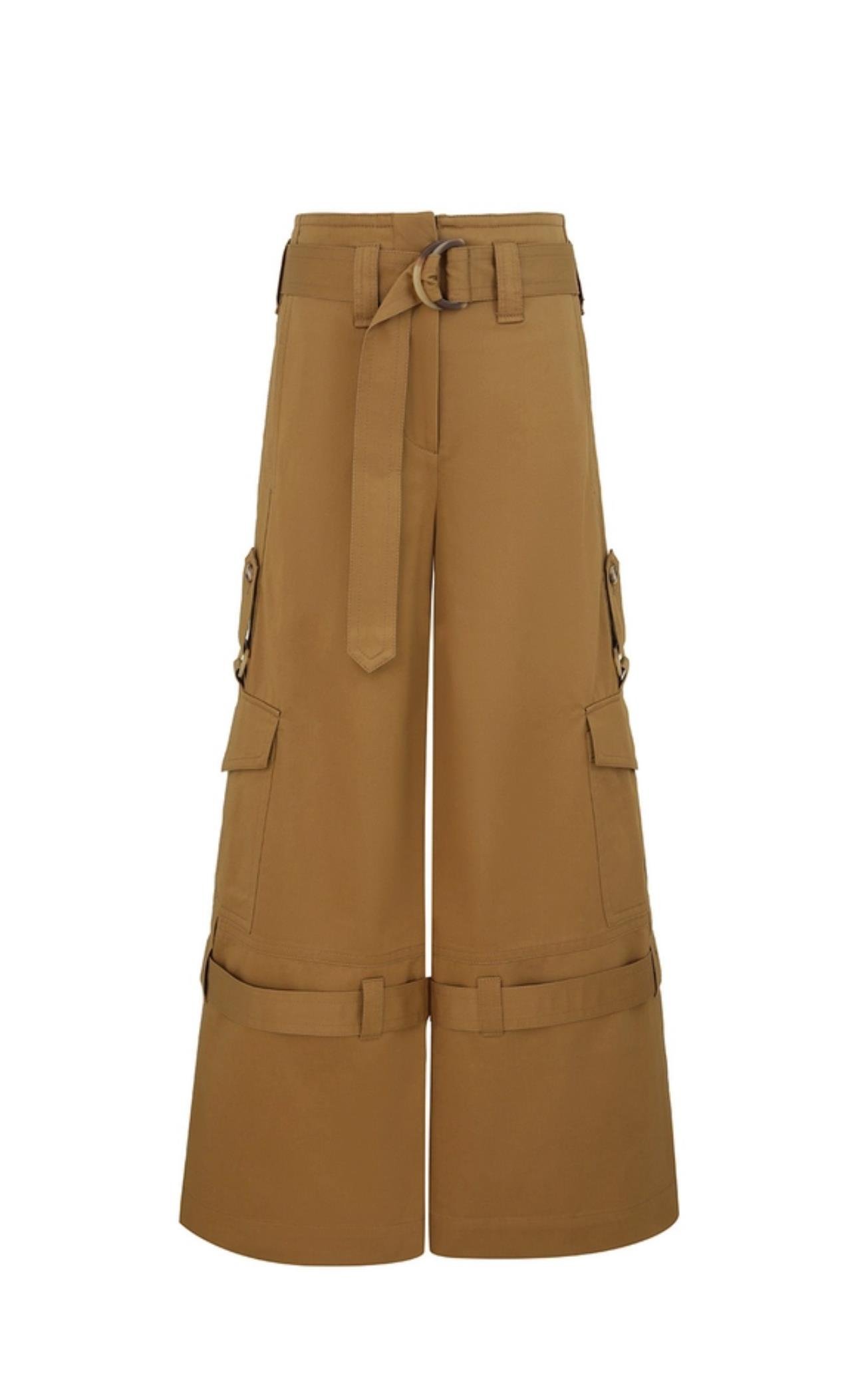 Toka Detaylı Premium Camel Kargo Pantolon