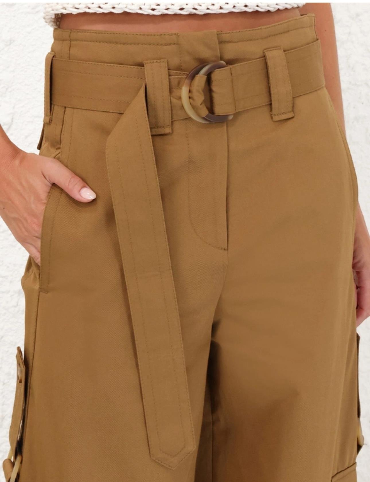 Toka Detaylı Premium Camel Kargo Pantolon