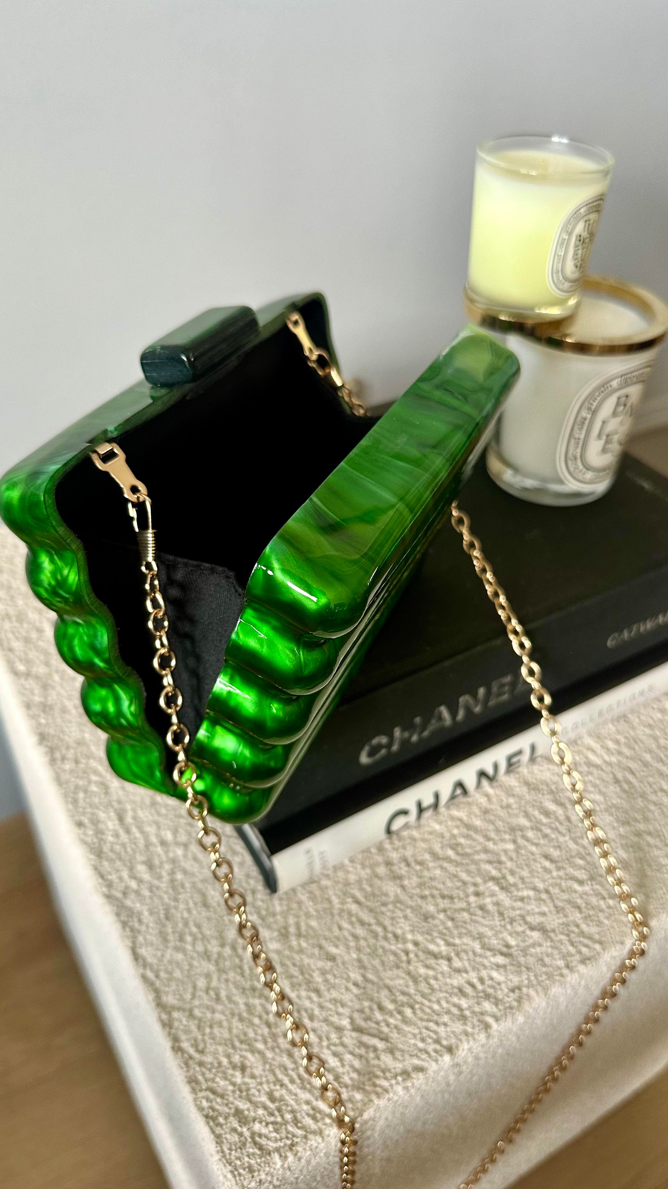 Yeşil Akrilik Clutch