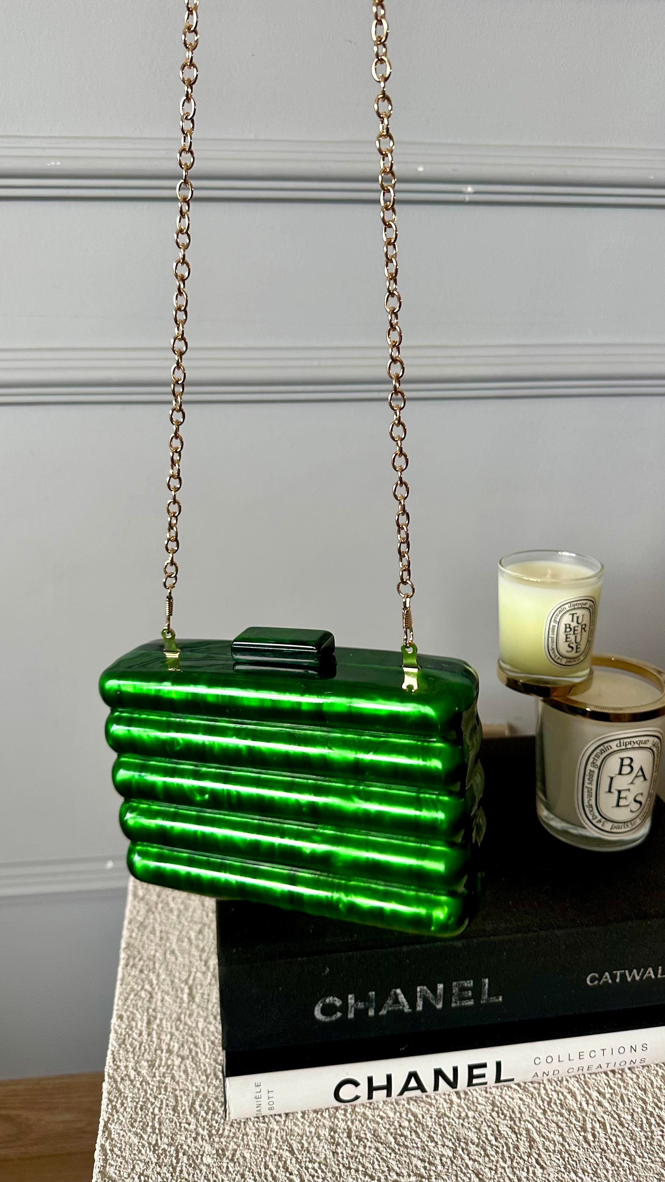 Yeşil Akrilik Clutch