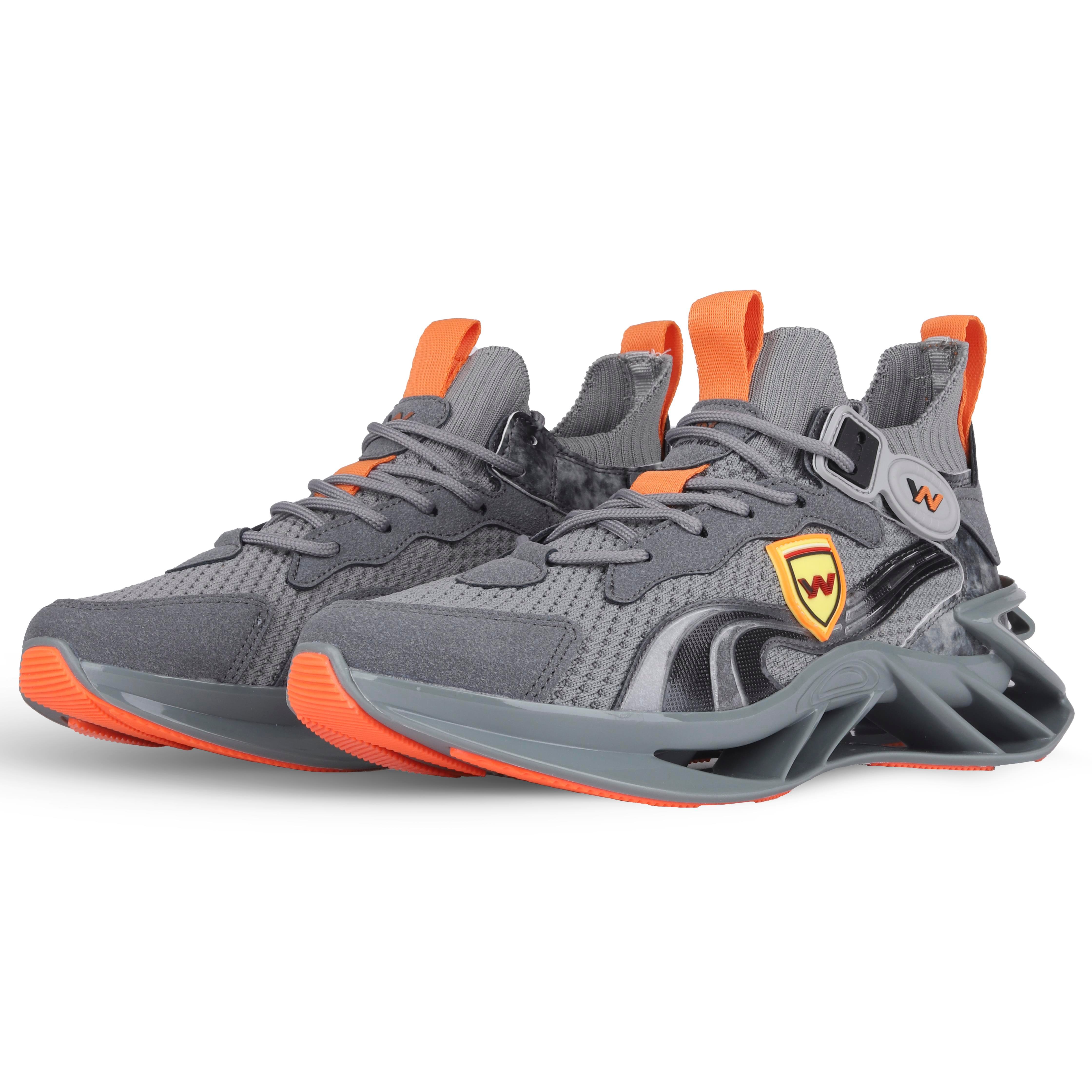 Greed Erkek Sneakers - GRİ-ORANJ