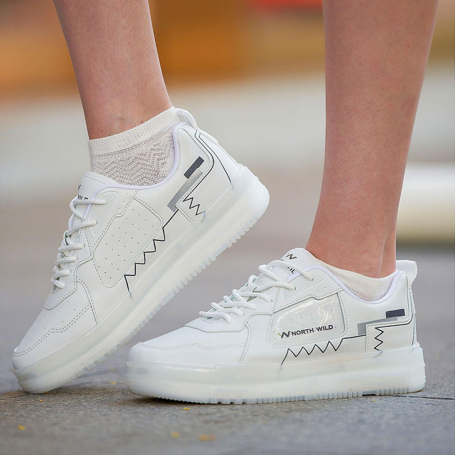 Planet Unisex Sneakers - BEYAZ