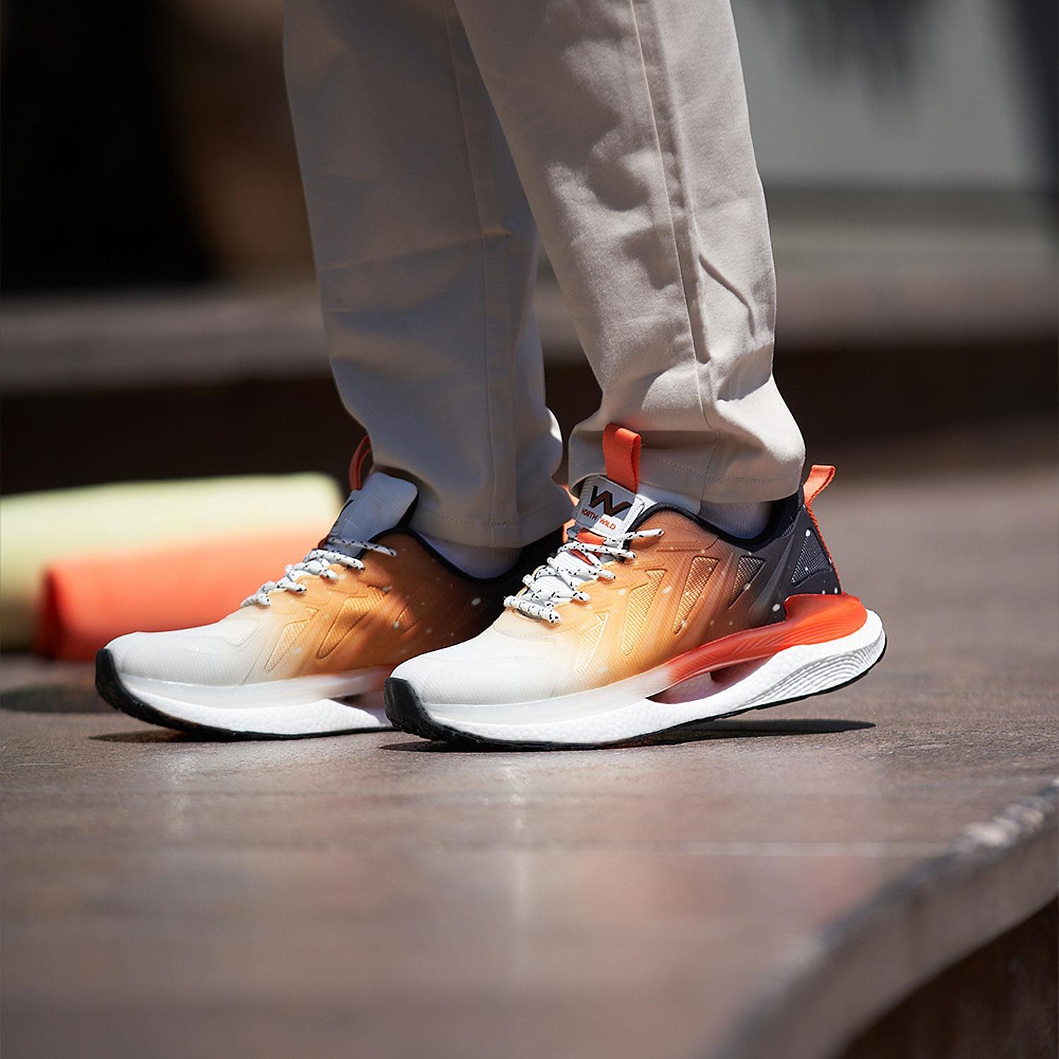Sparkle Erkek Sneakers - BEYAZ-ORANJ