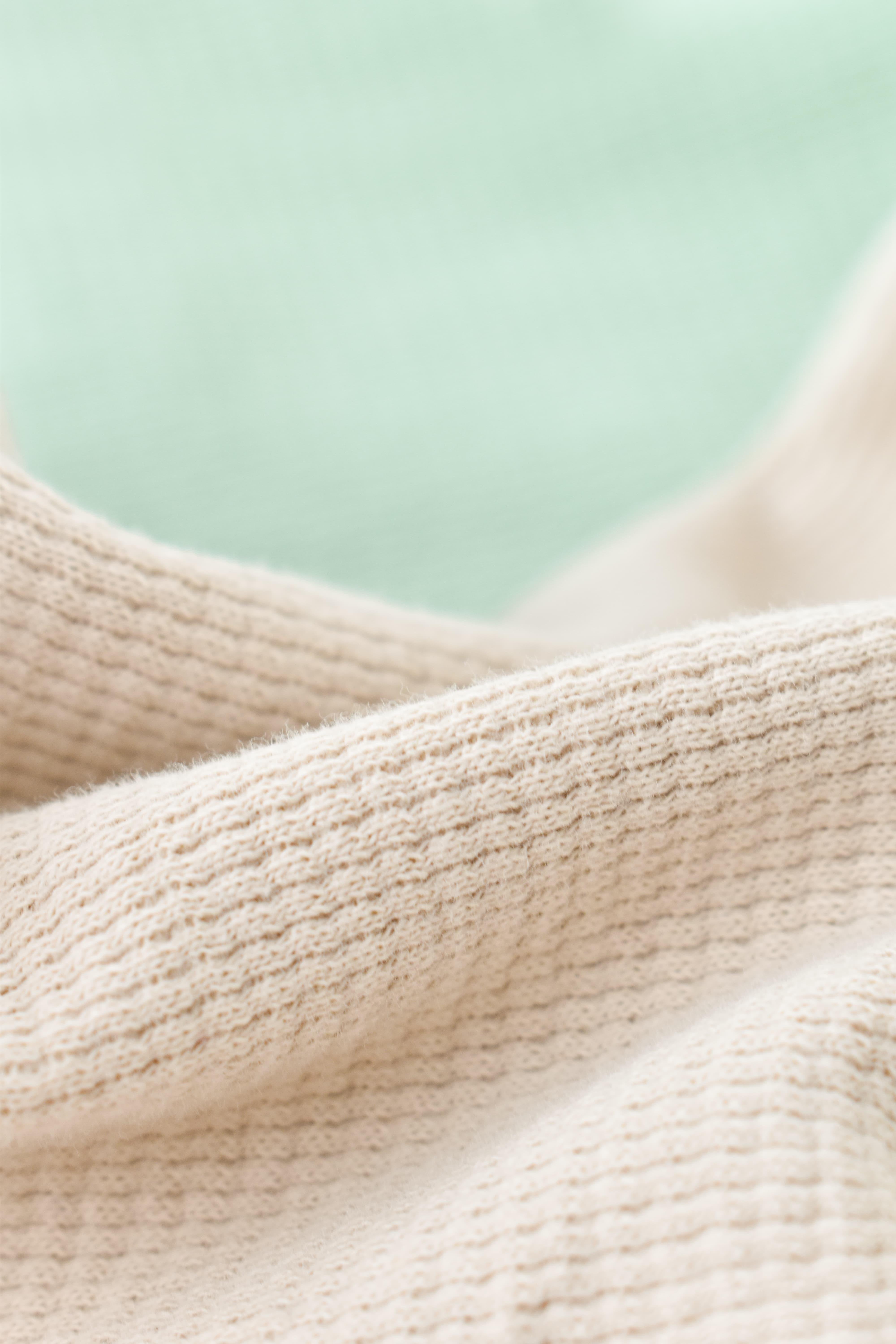 BabyCosy Organik Waffle İkili Askılı Body / Açık Yeşil - Bej