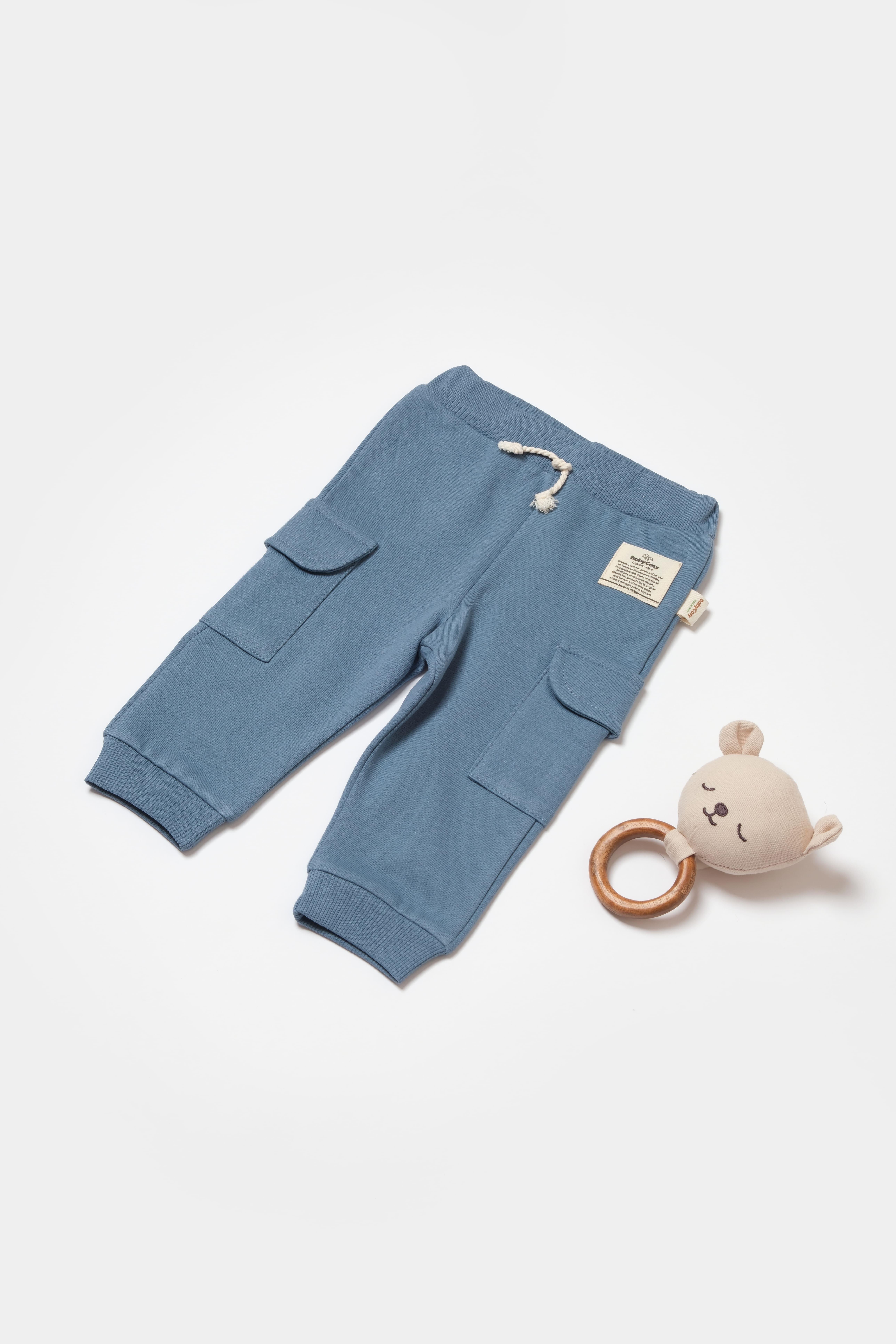 BabyCosy Organik Cepli Pantolon, %100 Organik Pamuk, Bebek Ve Yenidoğan Serisi - Csy8017