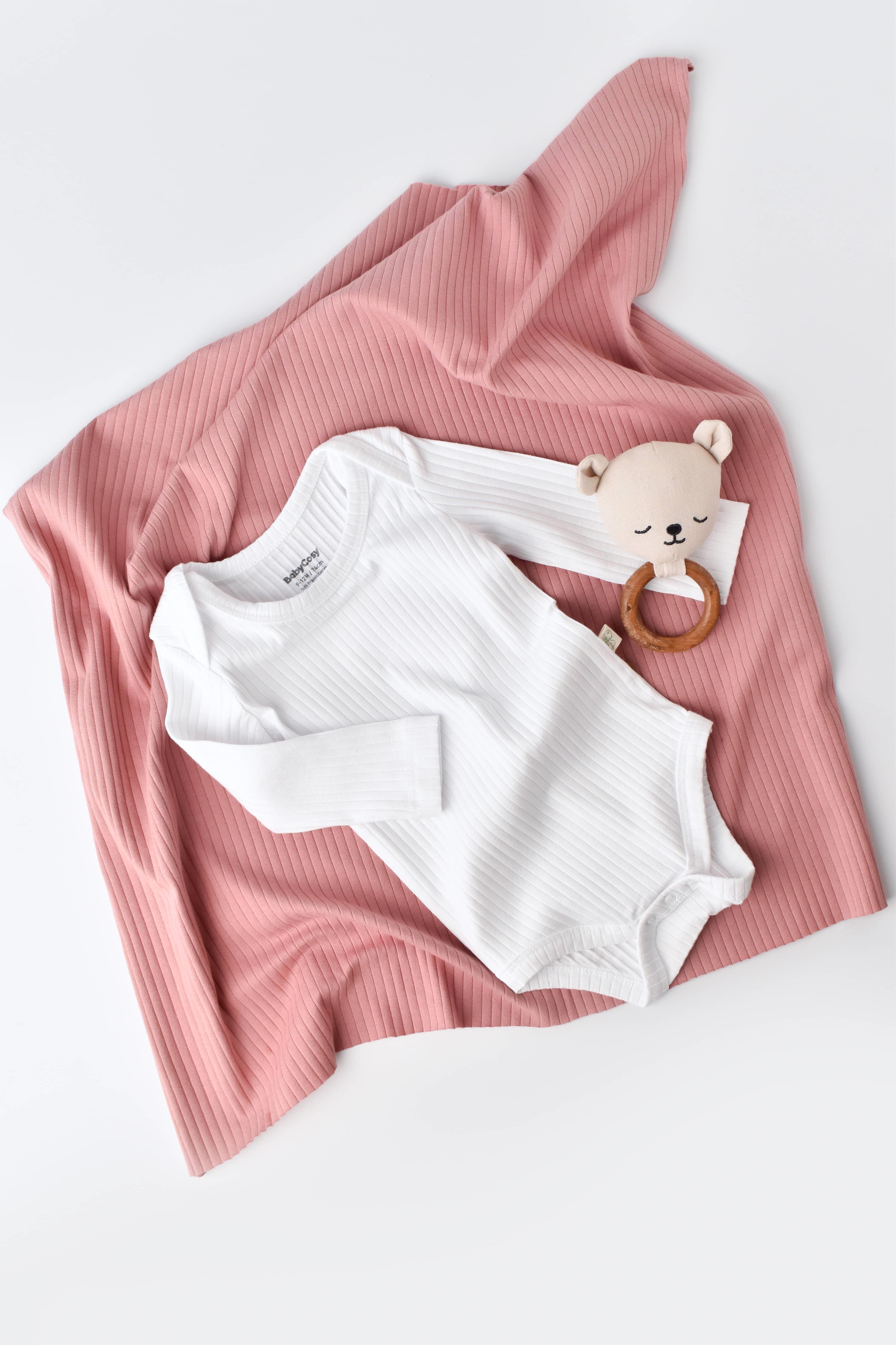 BabyCosy Organik Uzun Kollu Body / Beyaz