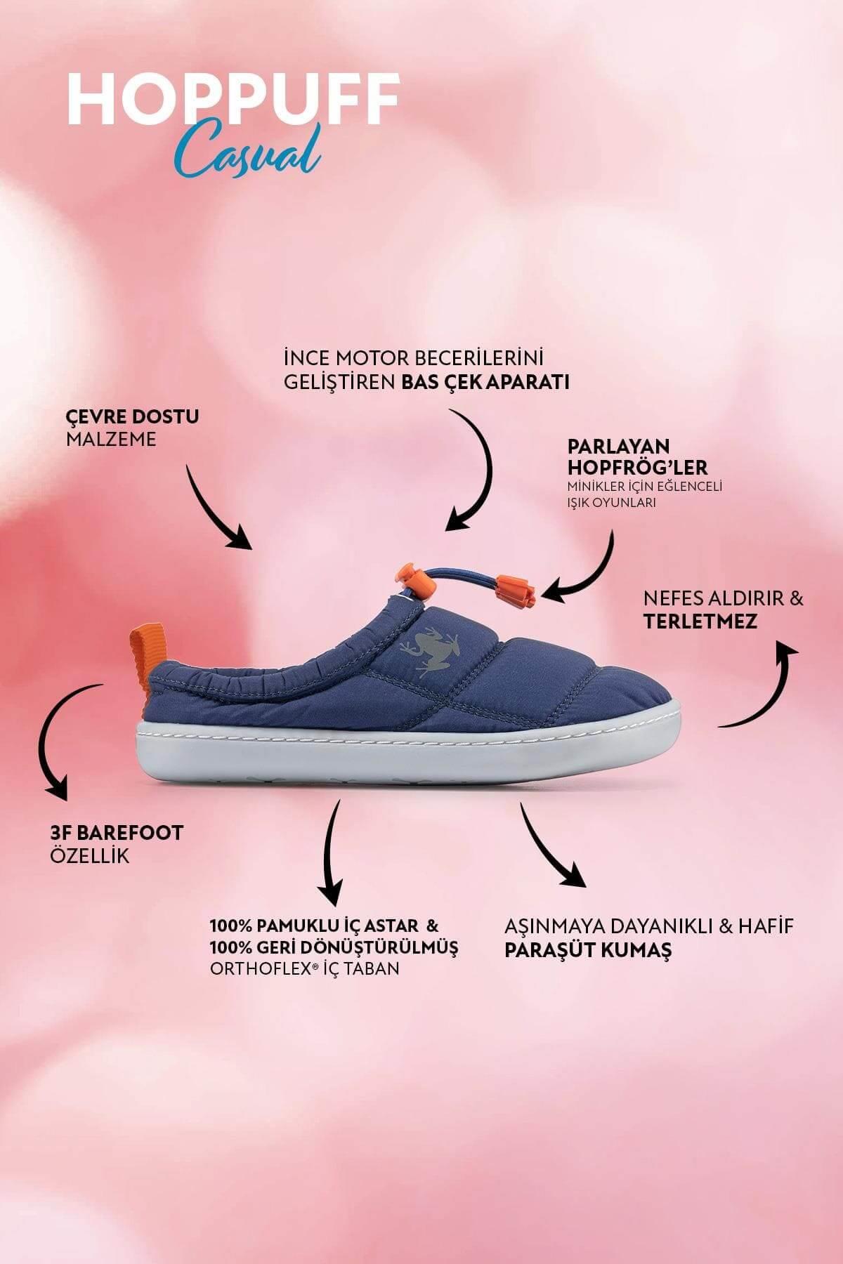 Hoppuff Casual Dinamik Lacivert Barefoot Çocuk Ayakkabı