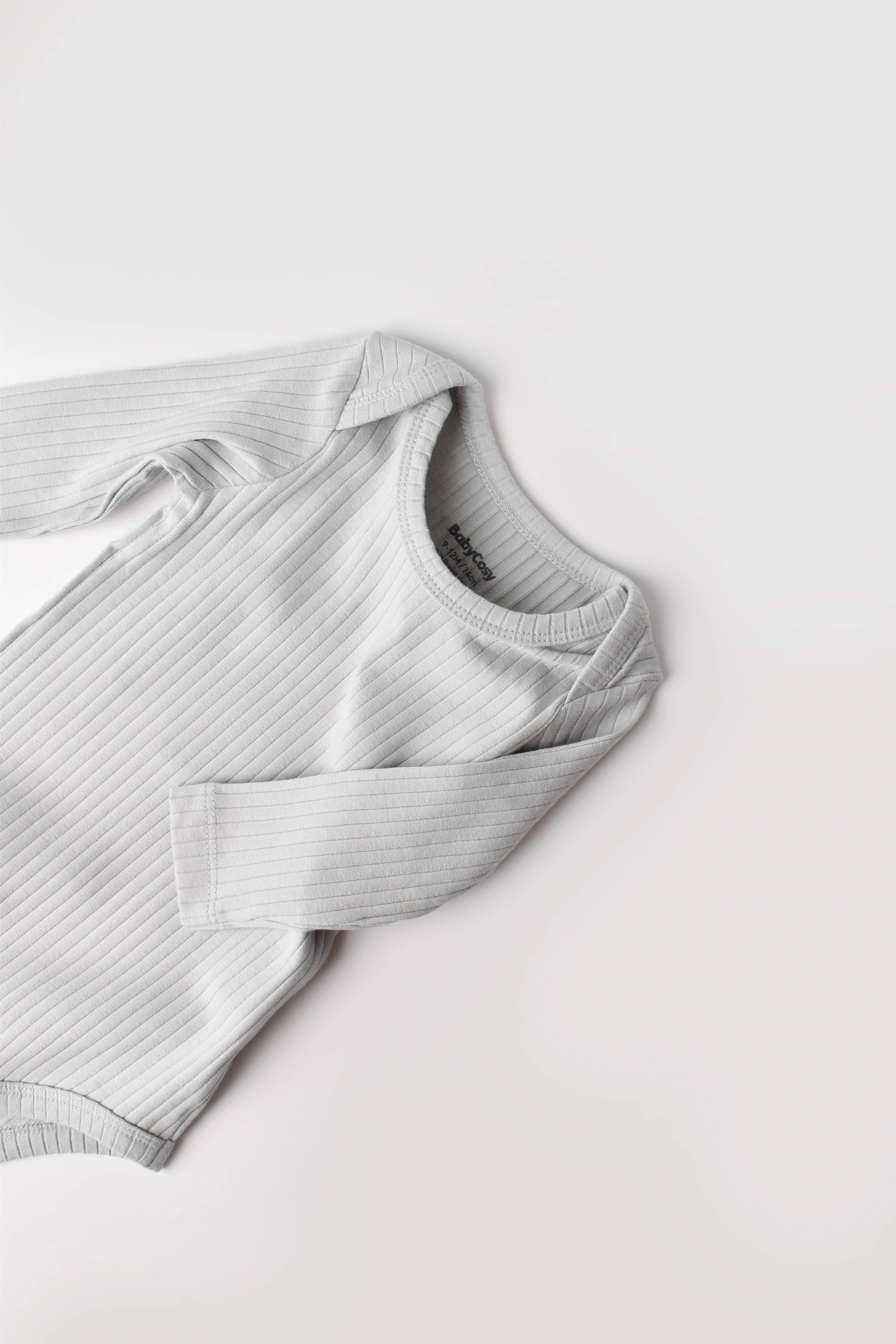 BabyCosy Organik Uzun Kollu Body / Gri