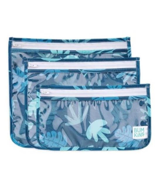 Bumkins Şeffaf Seyahat Çantası - Blue Tropic