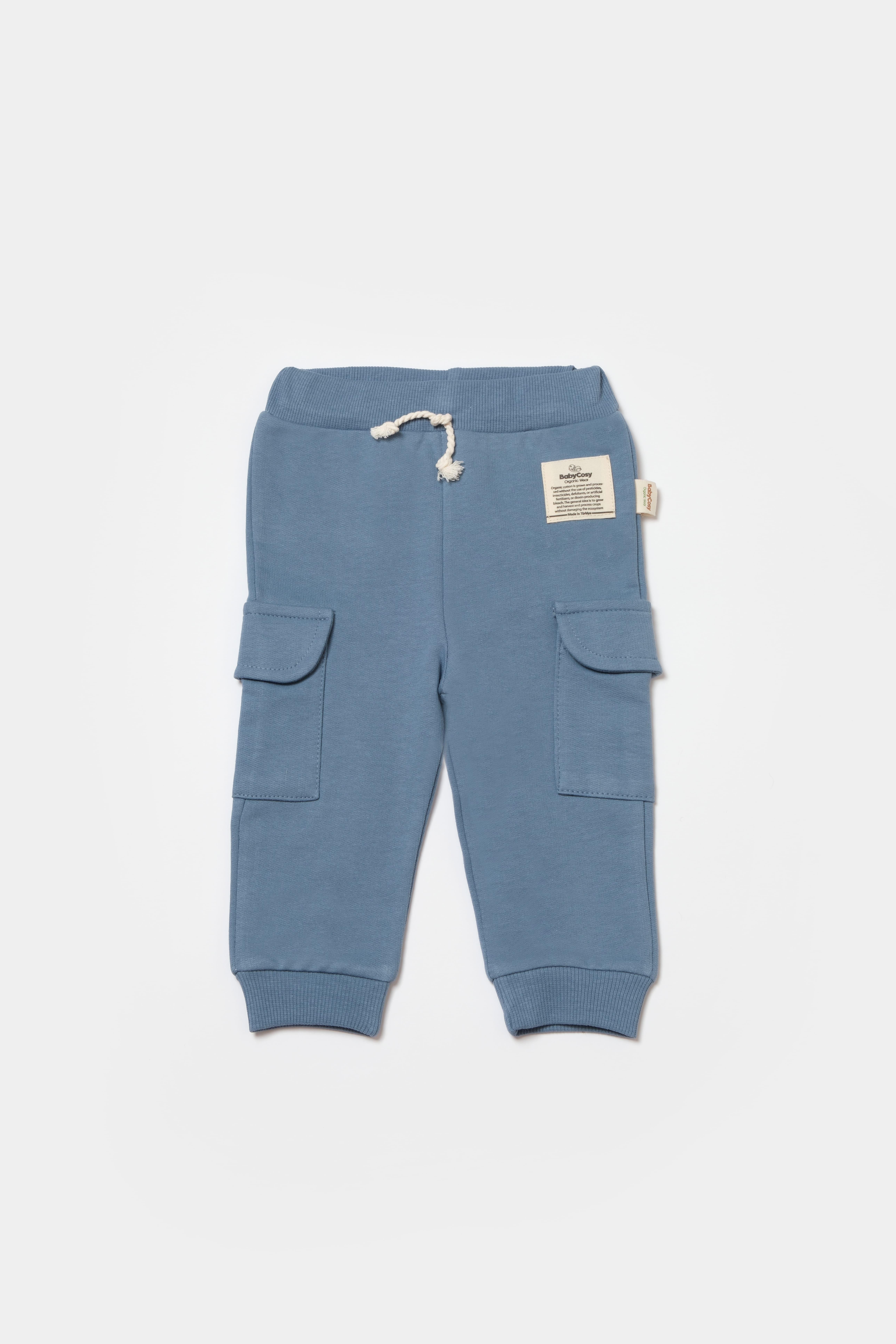 BabyCosy Organik Cepli Pantolon, %100 Organik Pamuk, Bebek Ve Yenidoğan Serisi - Csy8017