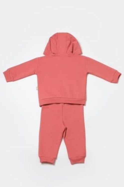 BabyCosy Organik Kapüşonlu Ceket Ve Pantolon Takımı, %100 Organik Pamuk, Bebek Ve Yenidoğan Serisi - Csy8006
