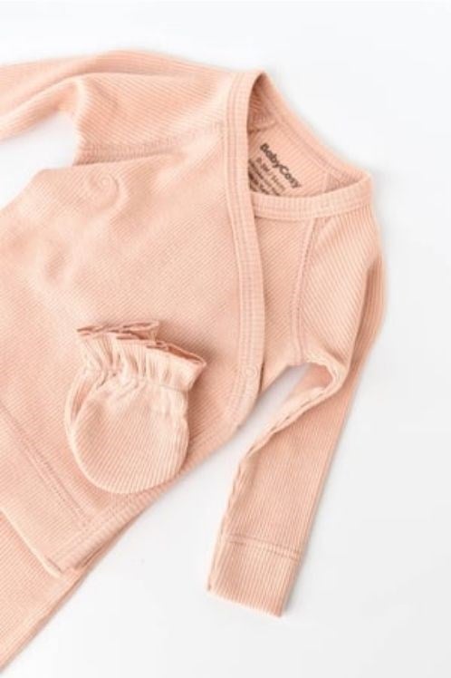 BabyCosy Organik Modal Pamuklu Bebek Hastane Çıkışı 4'lü Set-Somon