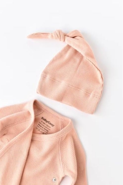 BabyCosy Organik Modal Pamuklu Bebek Hastane Çıkışı 4'lü Set-Somon