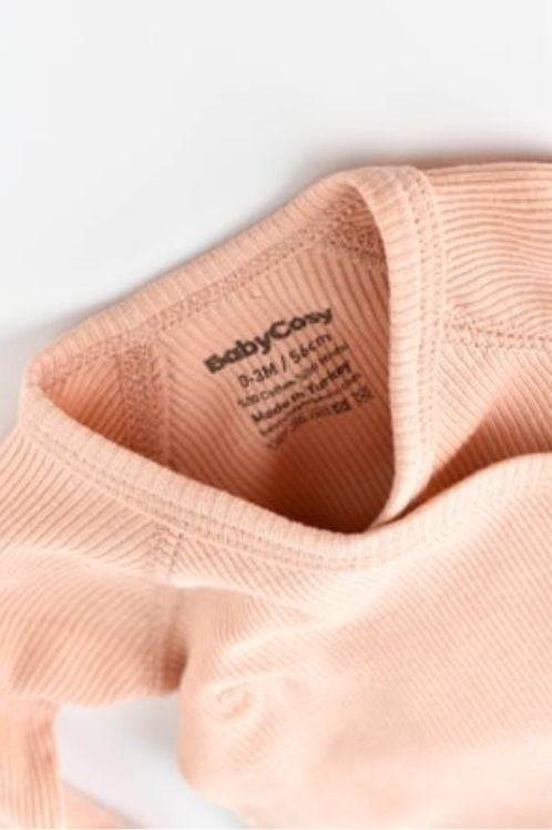 BabyCosy Organik Modal Pamuklu Bebek Hastane Çıkışı 4'lü Set-Somon