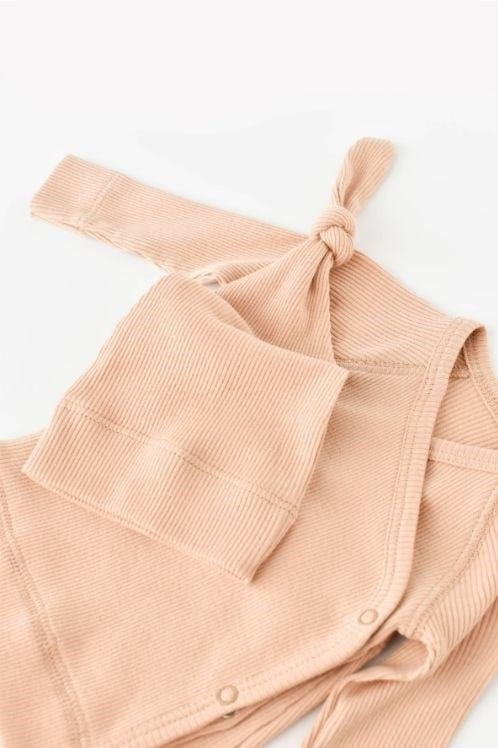 BabyCosy Organik Modal Pamuklu Bebek Hastane Çıkışı 4'lü Set-Şeftali