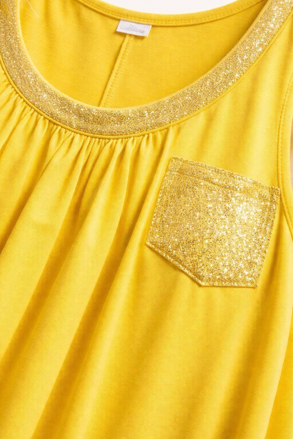 Made in Italy %100 Viskoz Doğal Dokulu Hamile Elbisesi - Sarı