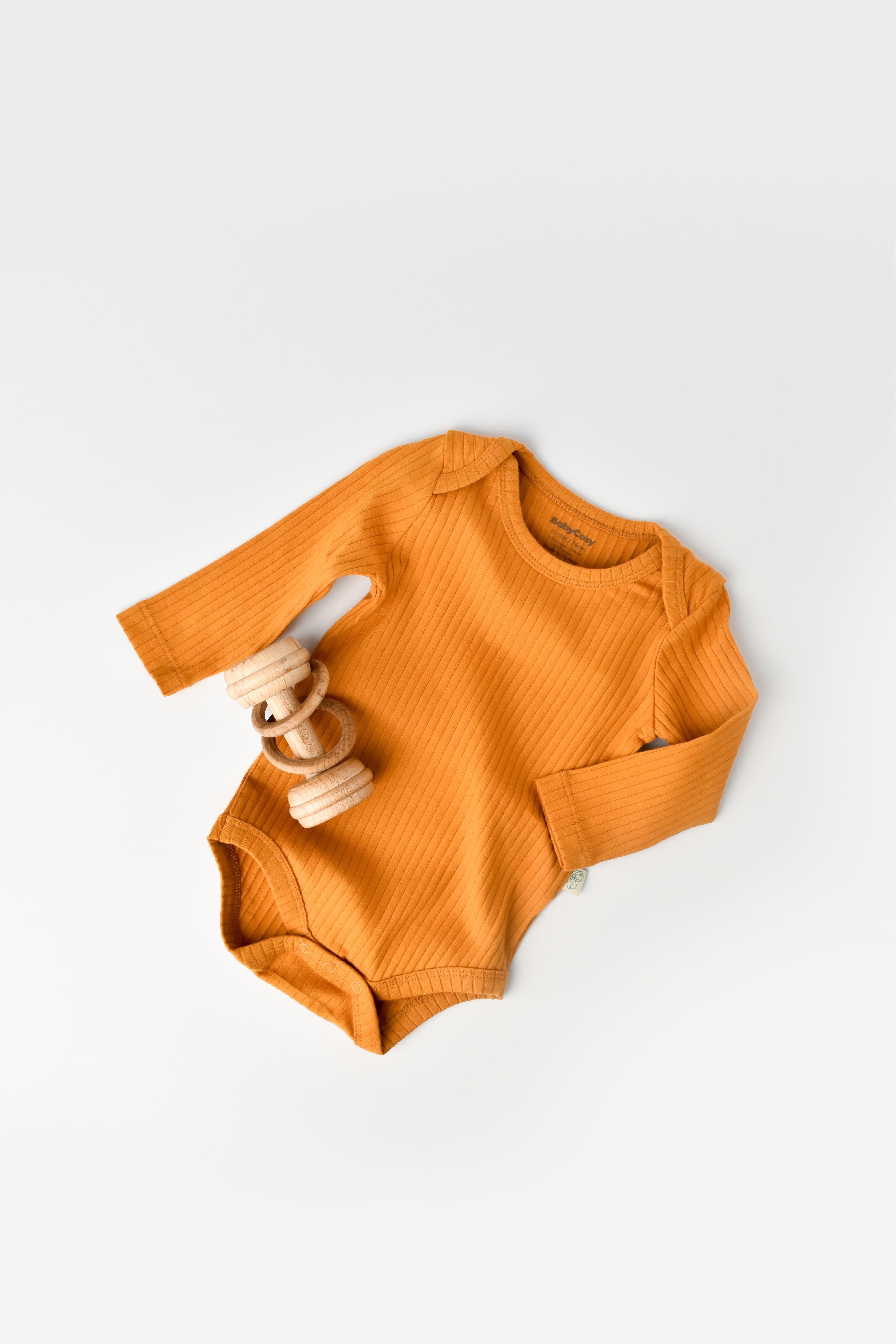 BabyCosy Organik Uzun Kollu Body / Safran