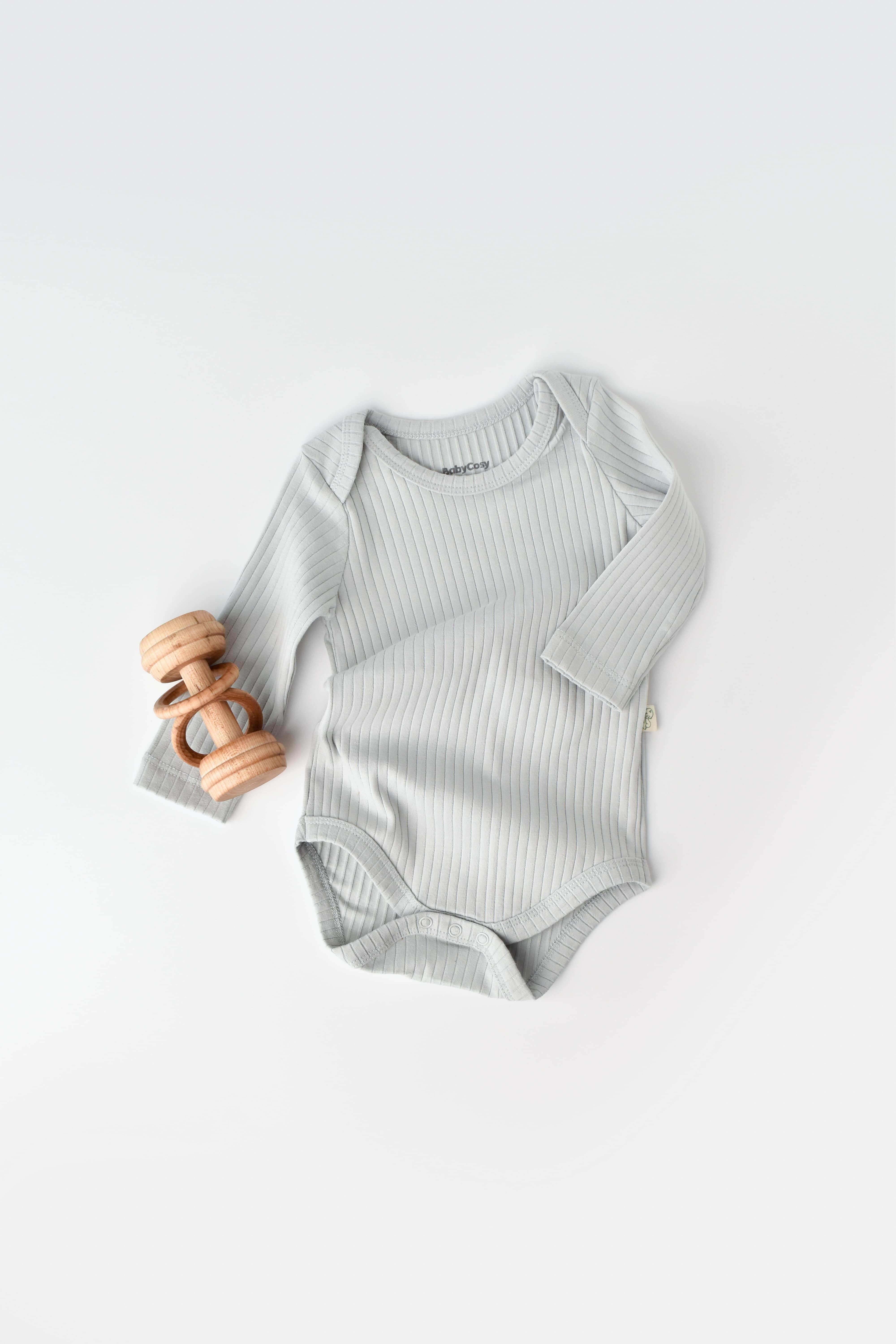 BabyCosy Organik Uzun Kollu Body / Gri