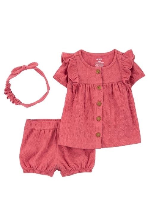 Carters Kız Bebek Alt Üst Set - 3 parça