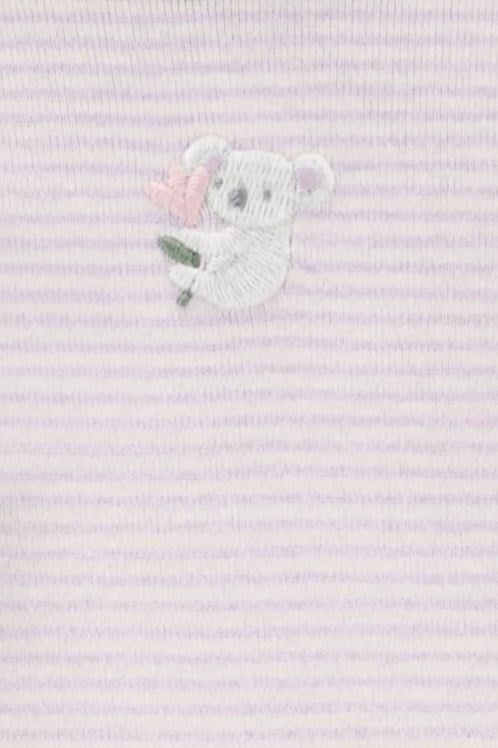 Carter's Kız Bebek Koala Temalı 3'lü Zıbın ve Pantolon Takımı - Mor (0-24 Ay)