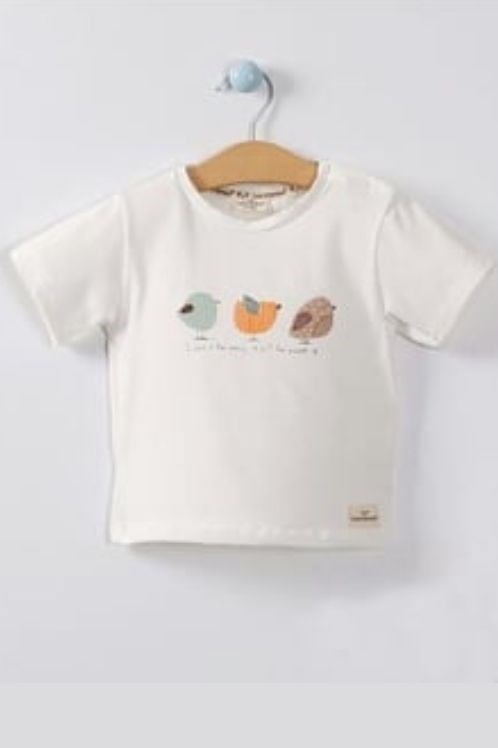 Coala Bamboo Modal Unisex Tshirt Kuş Baskılı