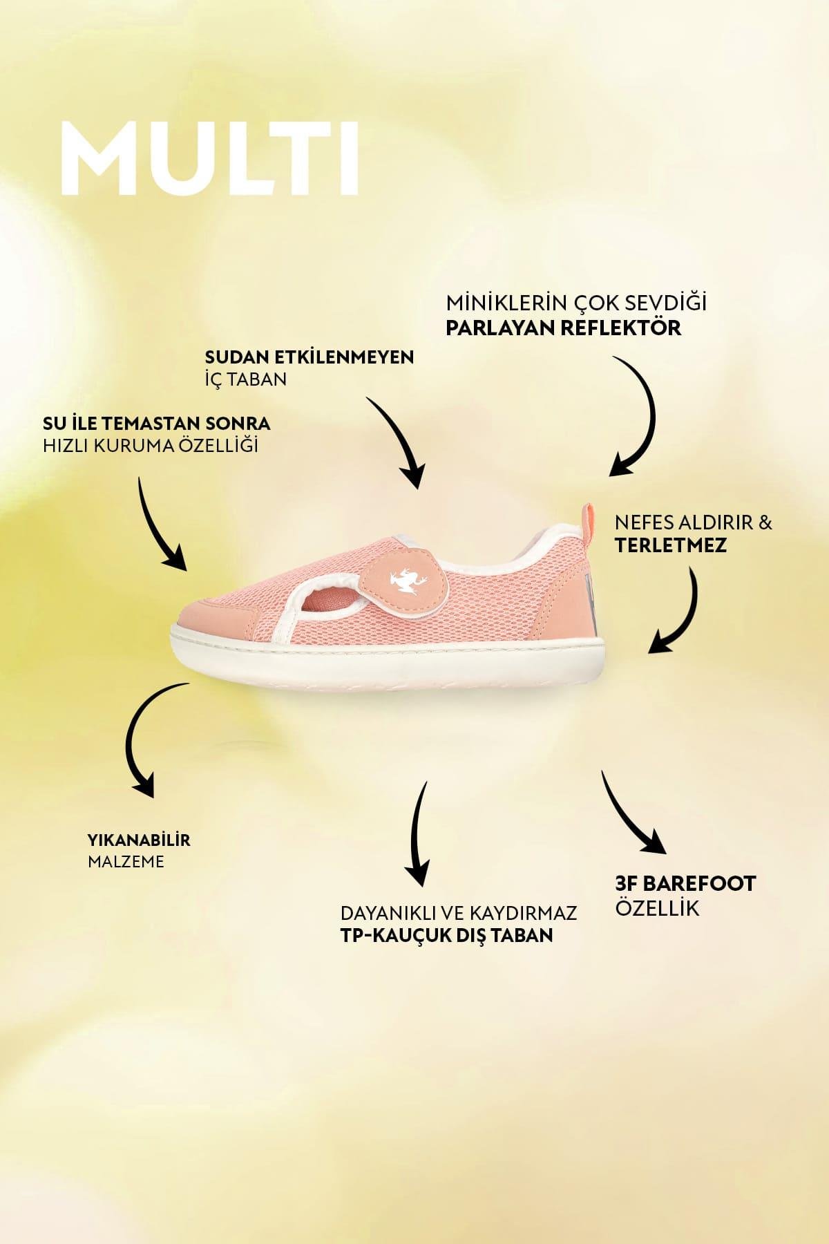 Hopfrög Multi Pembe Mix Barefoot Çocuk Ayakkabı