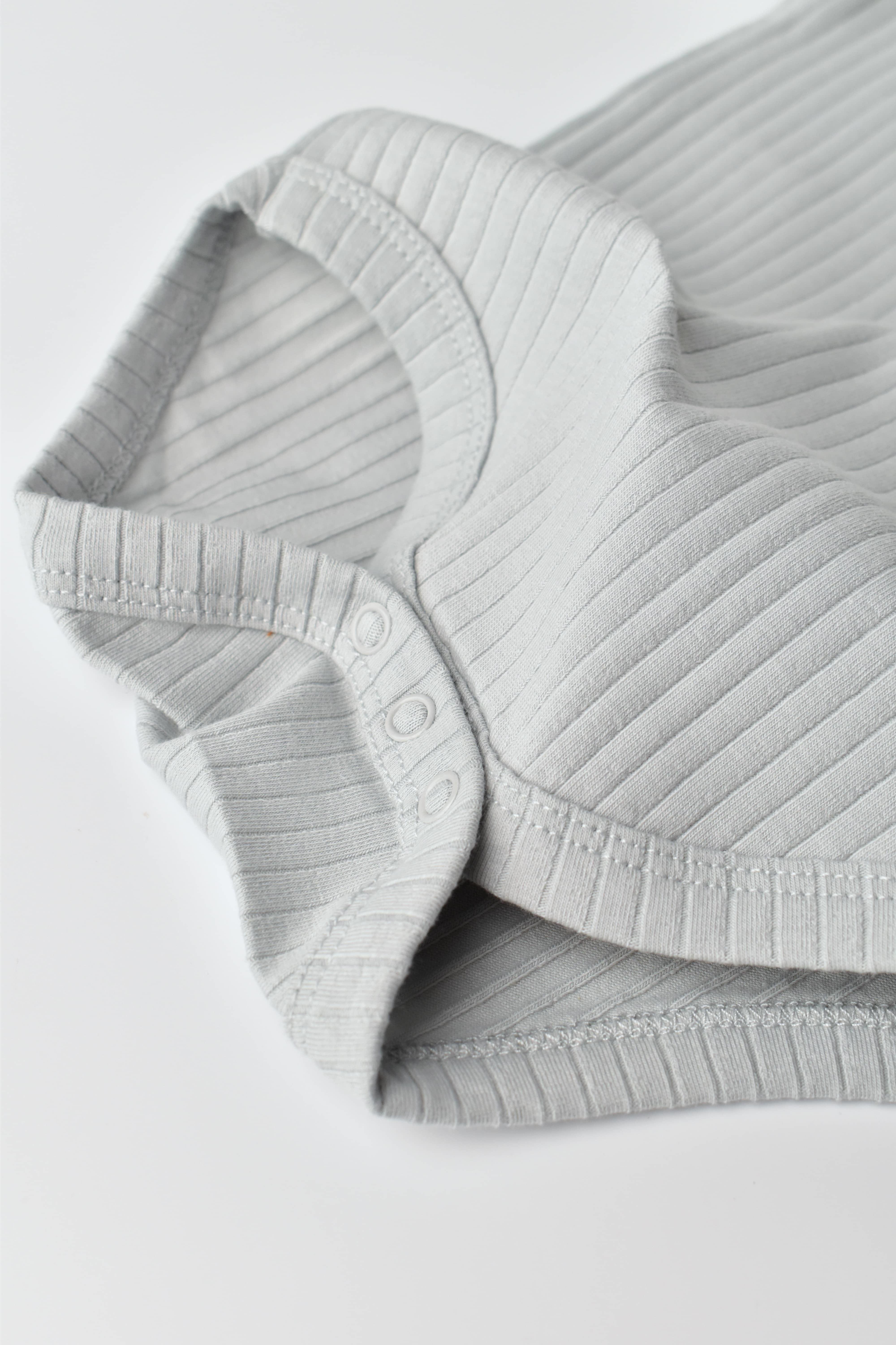 BabyCosy Organik Uzun Kollu Body / Gri