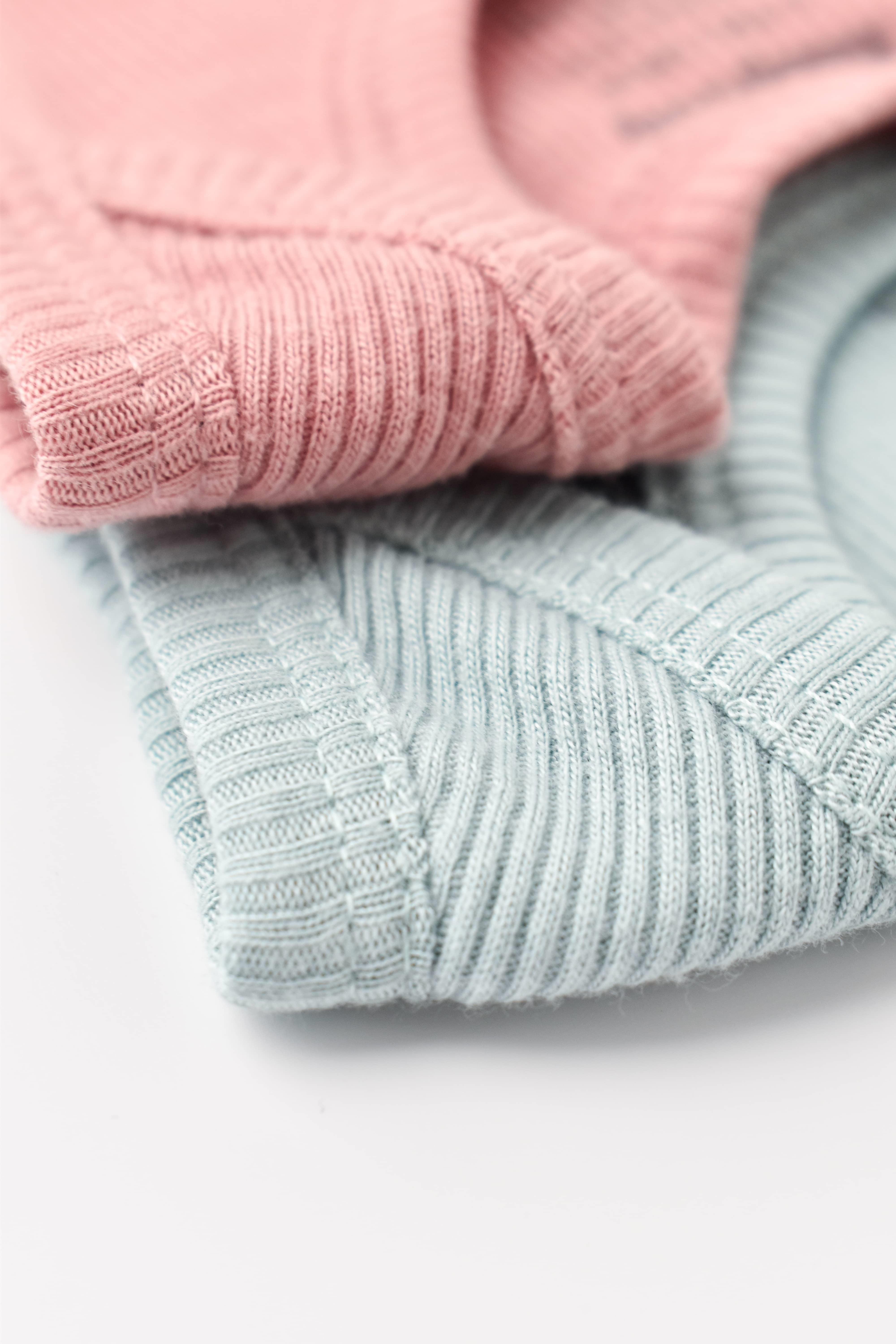 BabyCosy Organik İkili Kolsuz Body / Mint Yeşili - Gül