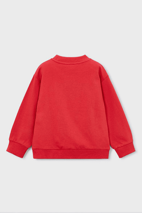 Mayoral Erkek Çocuk Robot Kabartmalı Sweatshirt Kırmızı