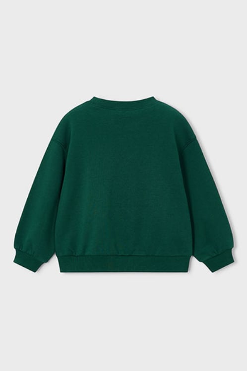 Mayoral Kız Çocuk Yeşil Çanta Aplikeli Sweatshirt