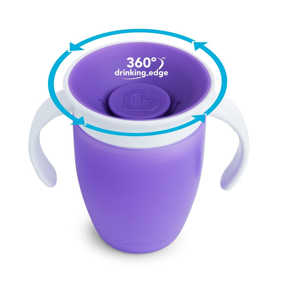 Mor Renkli Miracle 360° Alıştırma Bardağı - 7 oz/207 ml