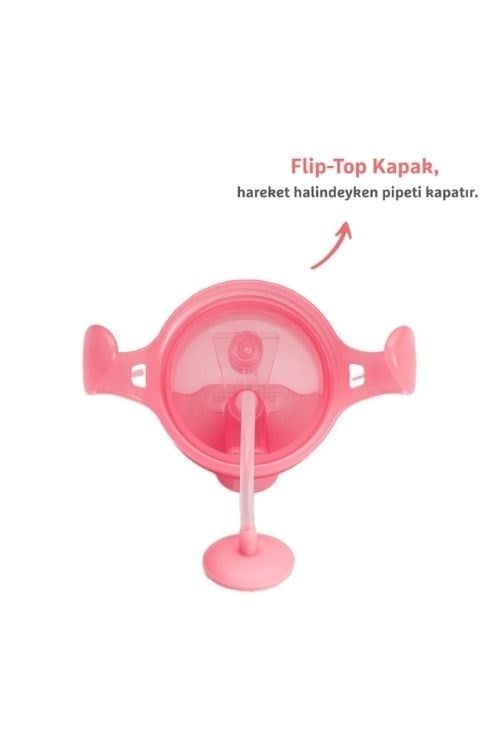 Munchkin Click Lock Kulplu Tıklama Uçlu Sızdırmaz Bardak 207ml-Pembe