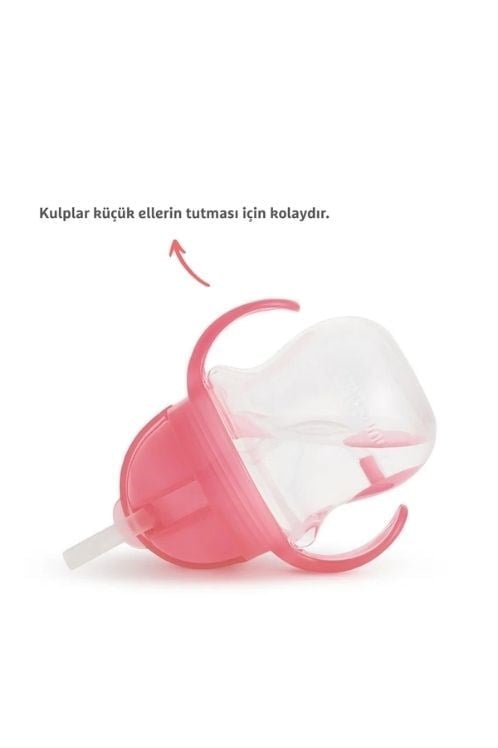 Munchkin Click Lock Kulplu Tıklama Uçlu Sızdırmaz Bardak 207ml-Pembe