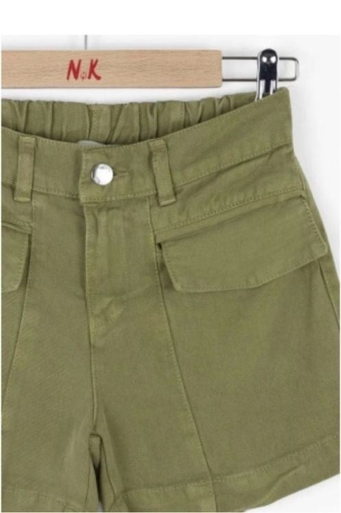 NK Kids Triko Detaylı Crop Bluz ve Lyocell Şort Takımı