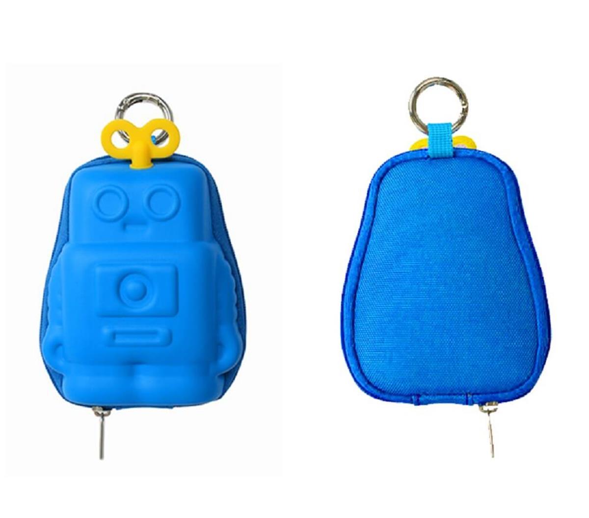 Supercute Mini Anahtar Bozuk Para Çantası - Blue Robot