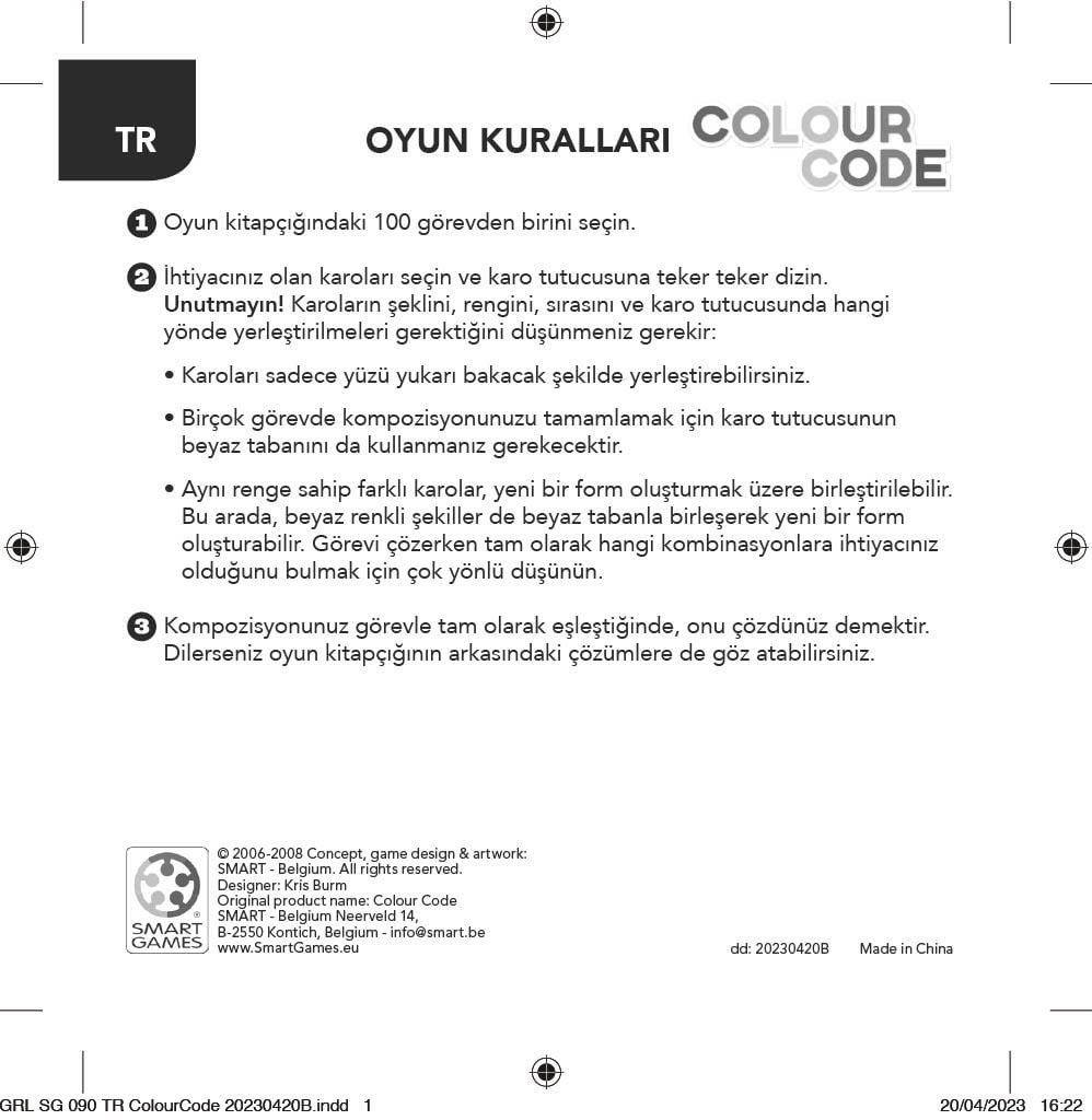 Colour Code SmartGames | 5+ Yaş 