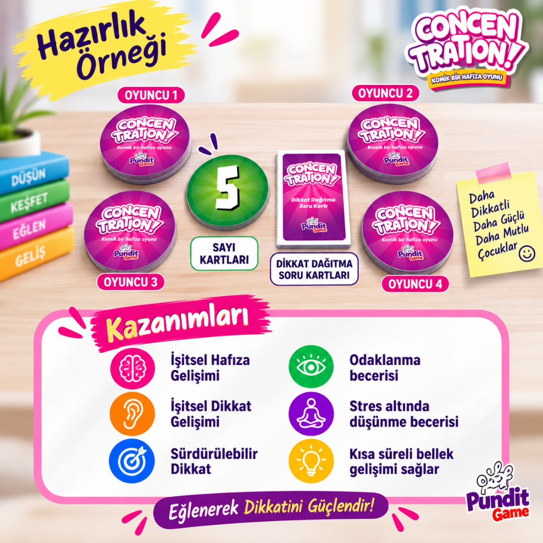 Concentration Kutu Oyunu 5- 99 Yaş Pundit Game 