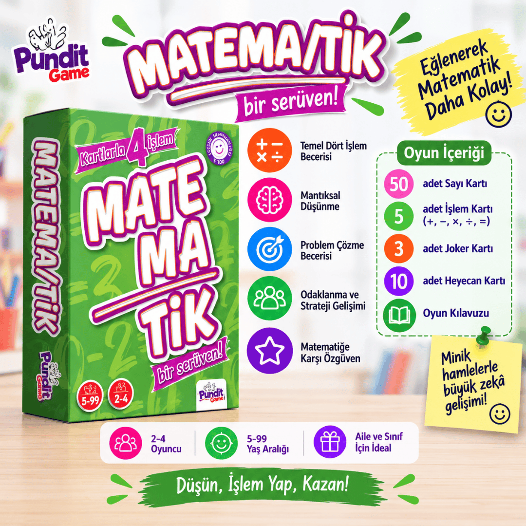 Concentration & Matema/TİK & Sweet Sweep 3'lü Eğitim ve Zeka Oyunu Paketi | Dikkat, Hafıza ve Matematik