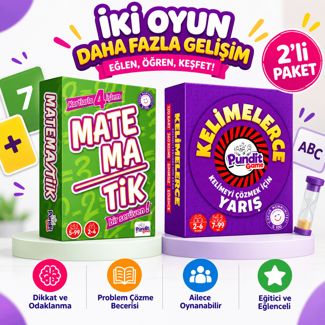 Kelimelerce - Matematik Kutu Oyunları Paketi | 7+ Yaş