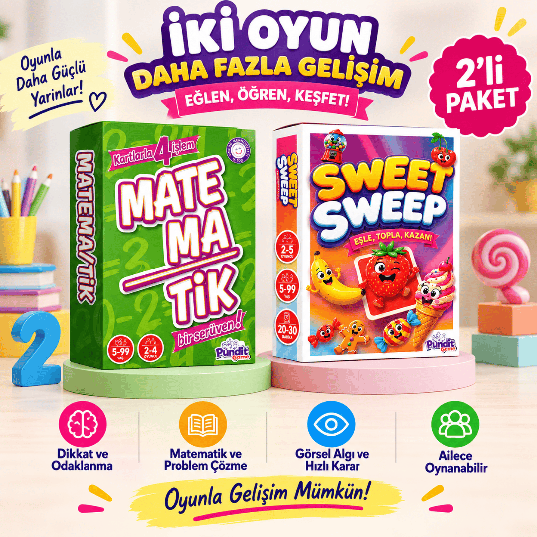 Matema/TİK & Sweet Sweep 2'li Eğitim ve Zeka Oyunu Paketi