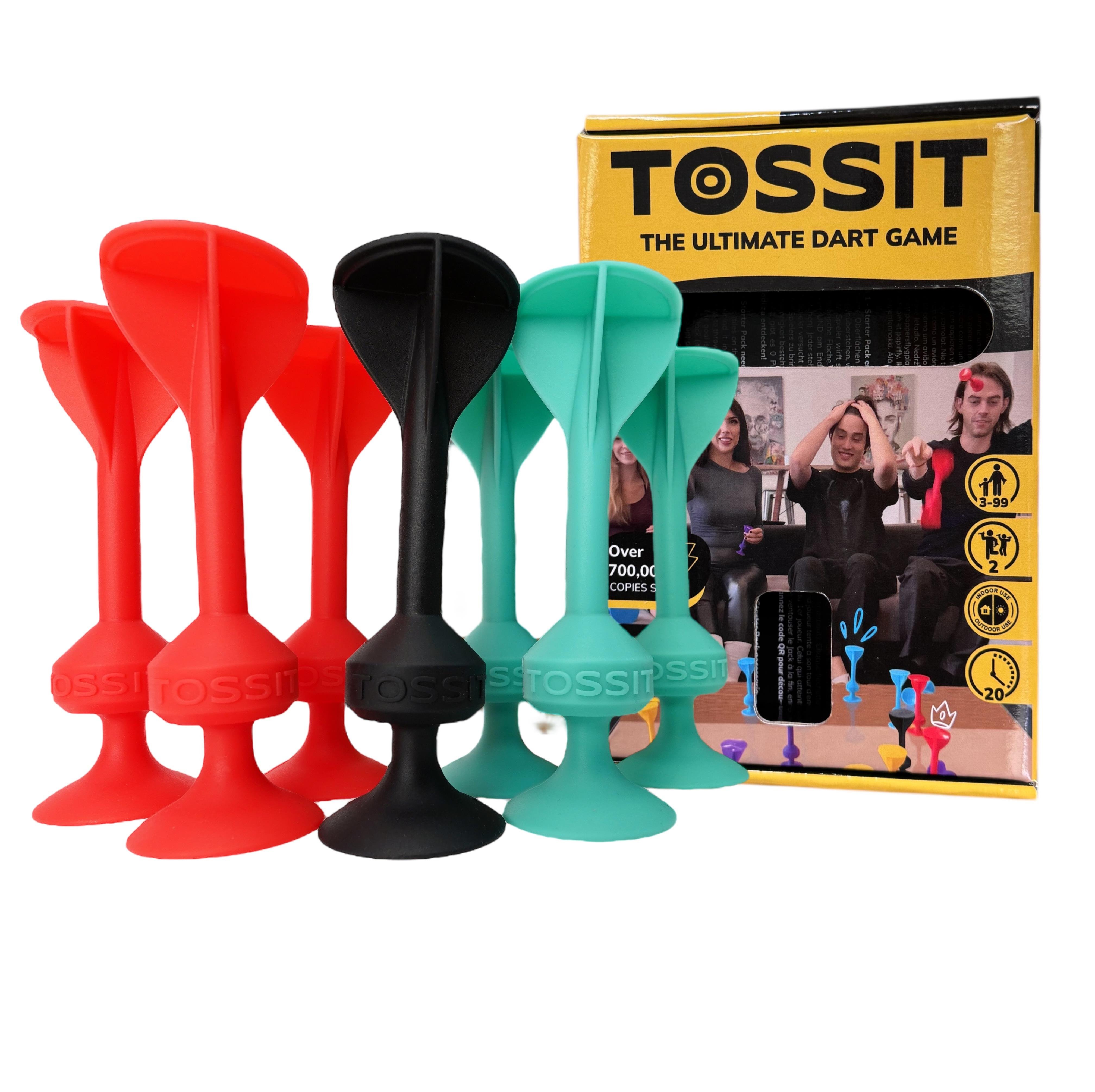 Tossit Silikon Dart - Başlangıç Seti - Kırmızı/Camgöbeği