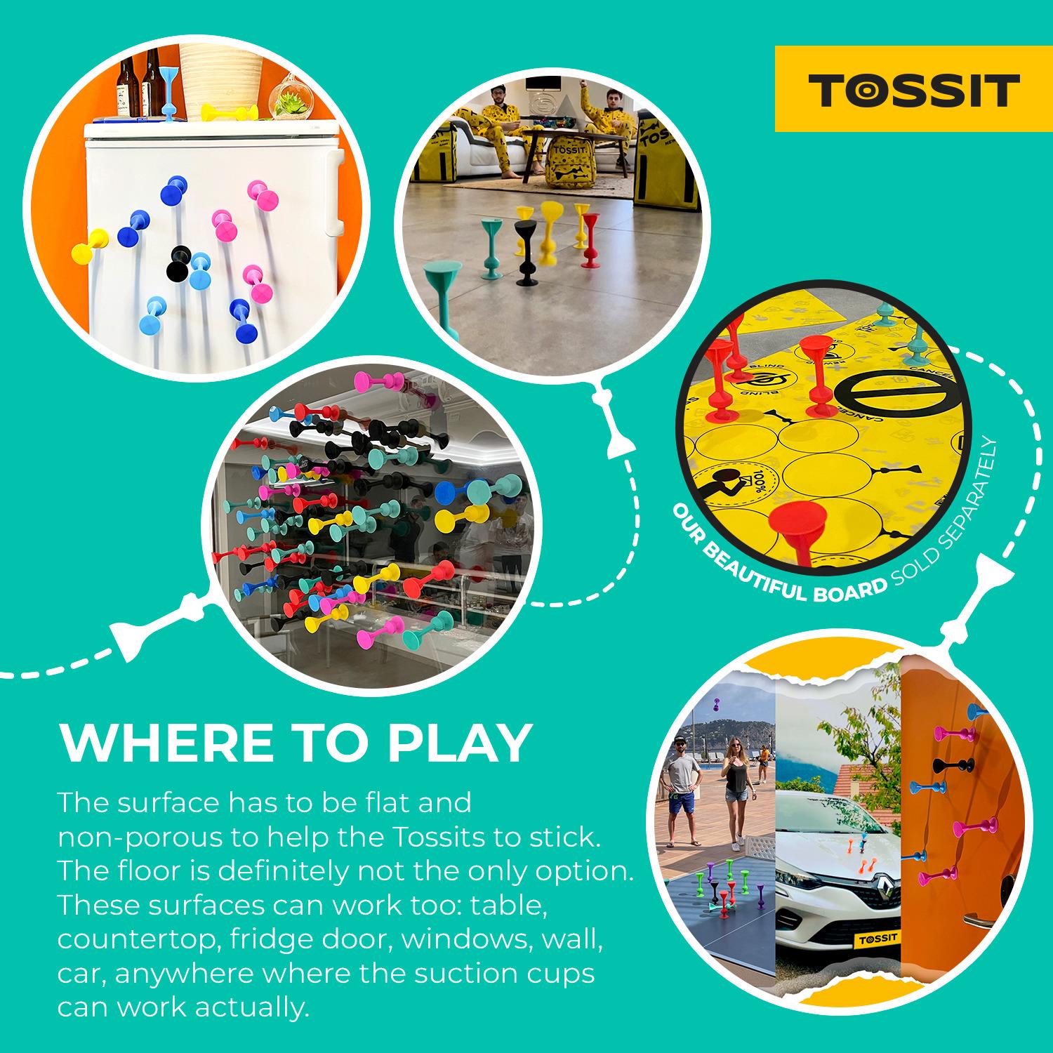 Tossit Silikon Dart - Başlangıç Seti - Mavi/Sarı